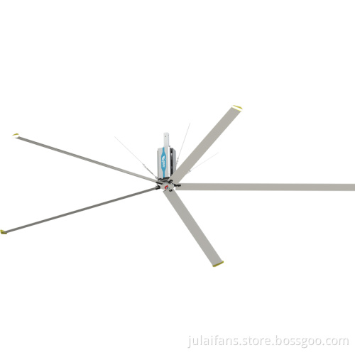 Large ceiling fan for cooling in workshop